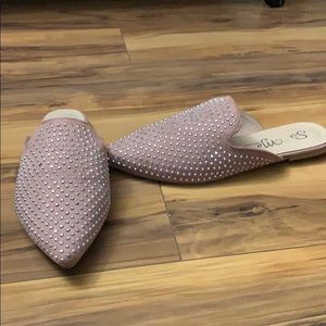Diamond studded loafers
